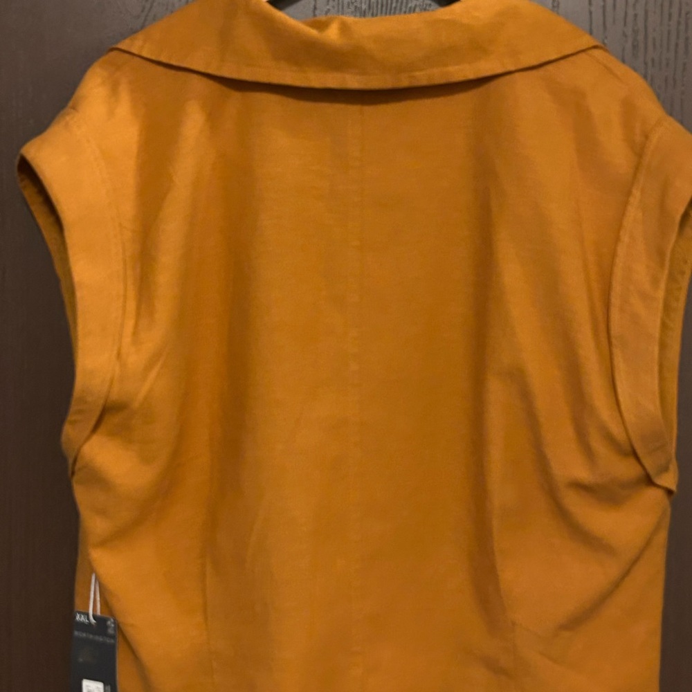 NWT Worthington Sleeveless Double-Breasted Brown Crop Jacket XXL - Picture 5 of 8